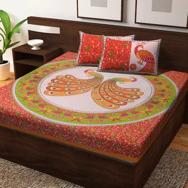 Premium_Cotton_Double_Bedsheet,_Red_(TC-220)