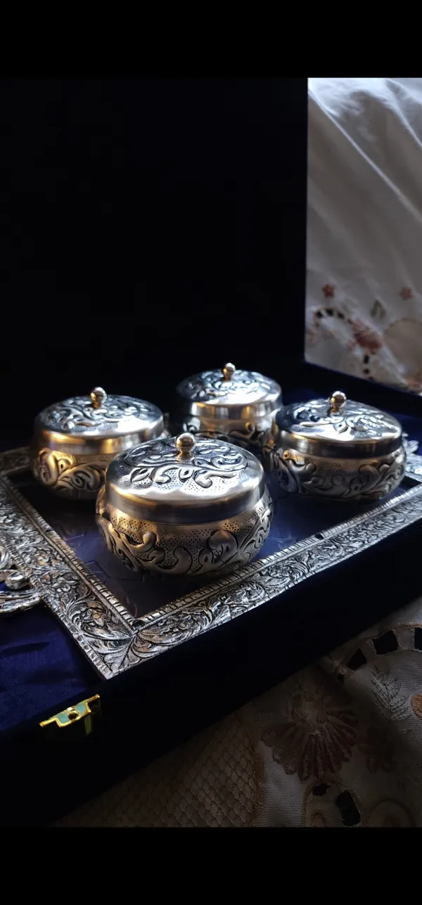 White_Carved_German_Silver_Set_In_Velvet_Box
