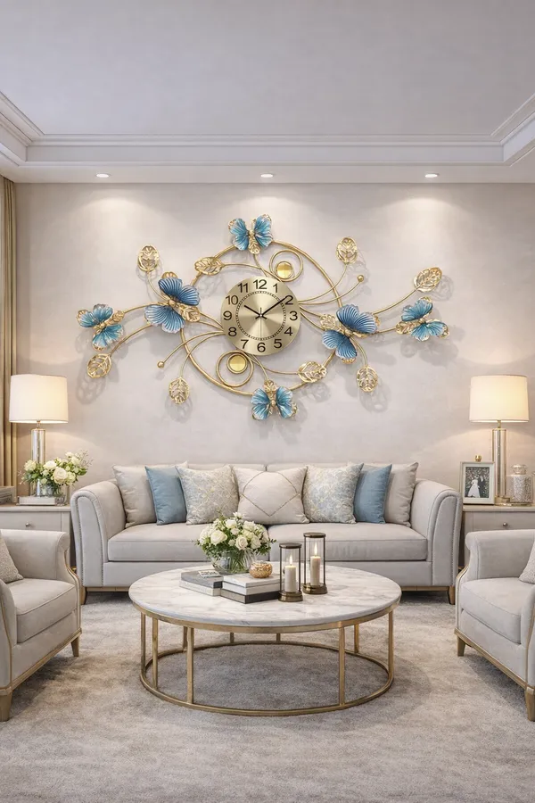 Elegant_Floral_Metal_Clock