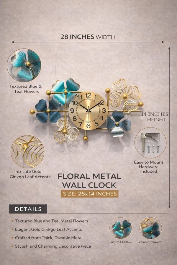Elegant_Floral_Wall_Clock