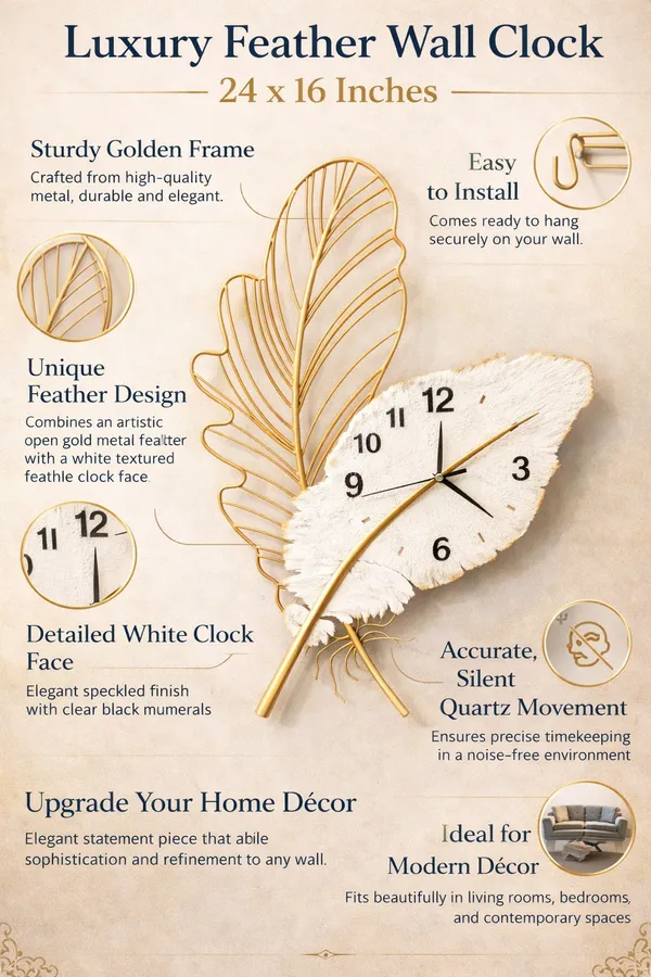Luxury_Feather_Wall_Clock