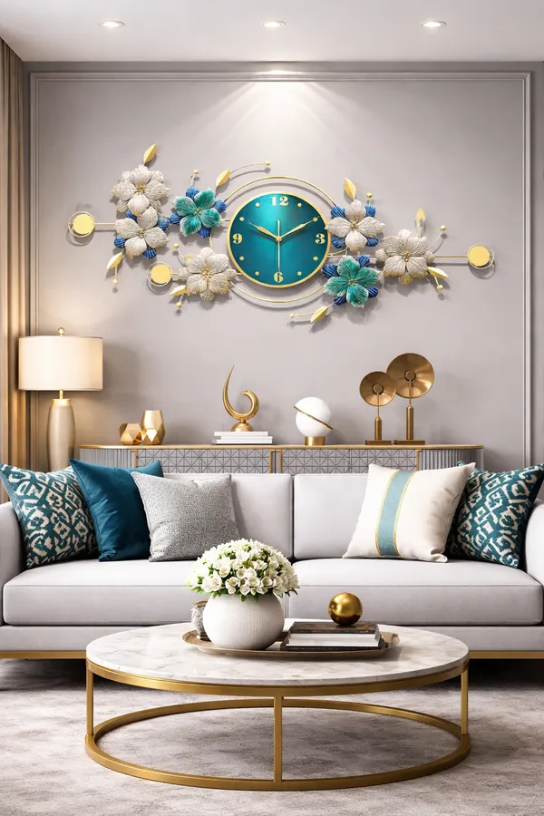 Luxury_Floral_Wall_Clock