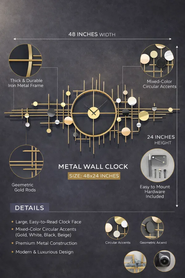 Luxury_Geometric_Metal_Clock