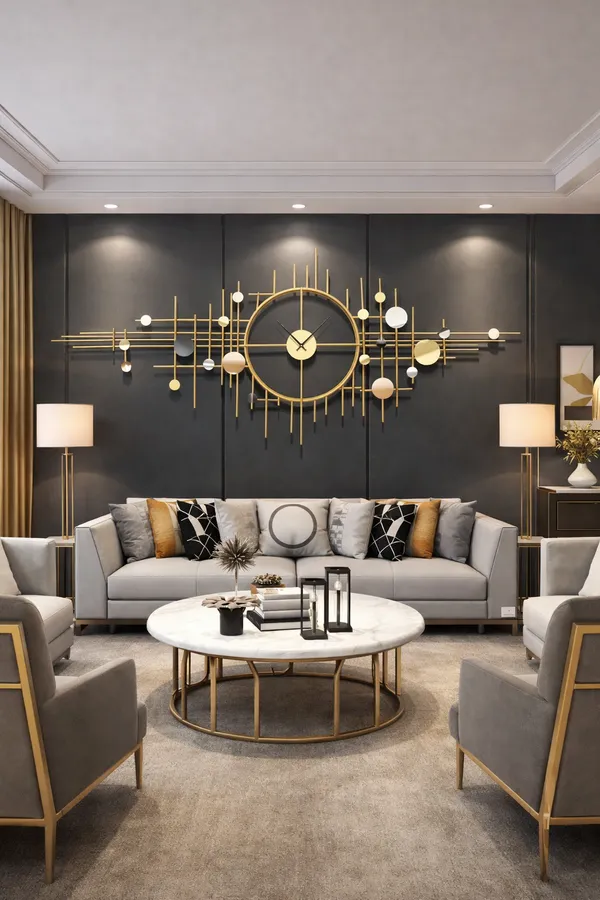 Luxury_Geometric_Metal_Clock