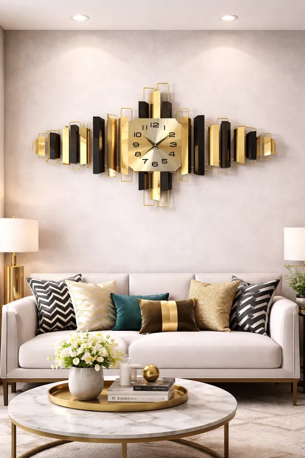 Luxury_Geometric_Metal_Clock