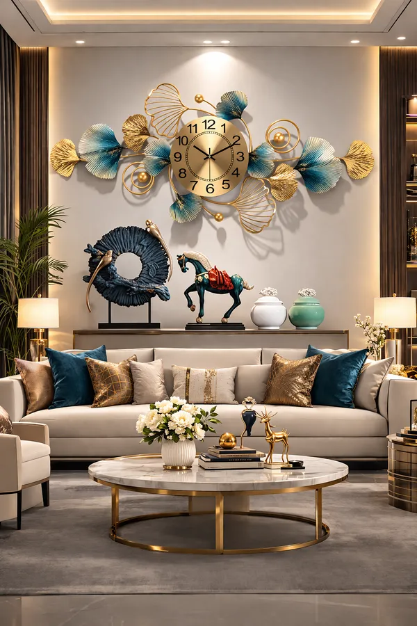 Luxury_Ginkgo_Wall_Clock