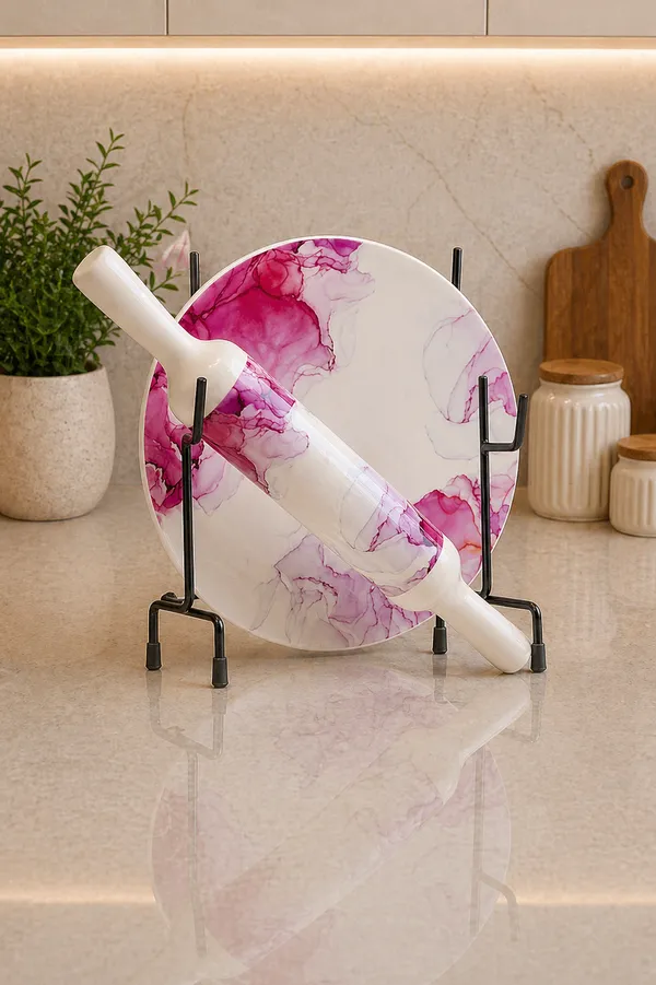 Marble_Chakla_Mangowood_Rolling_Pin_Set