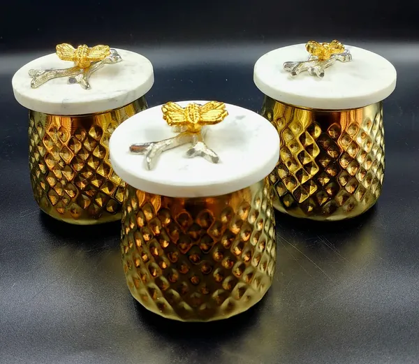 Gold_And_White_Marble_Top_Gold_Jar