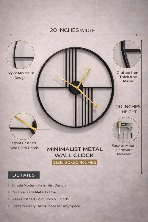 Minimalist_Round_Metal_Clock