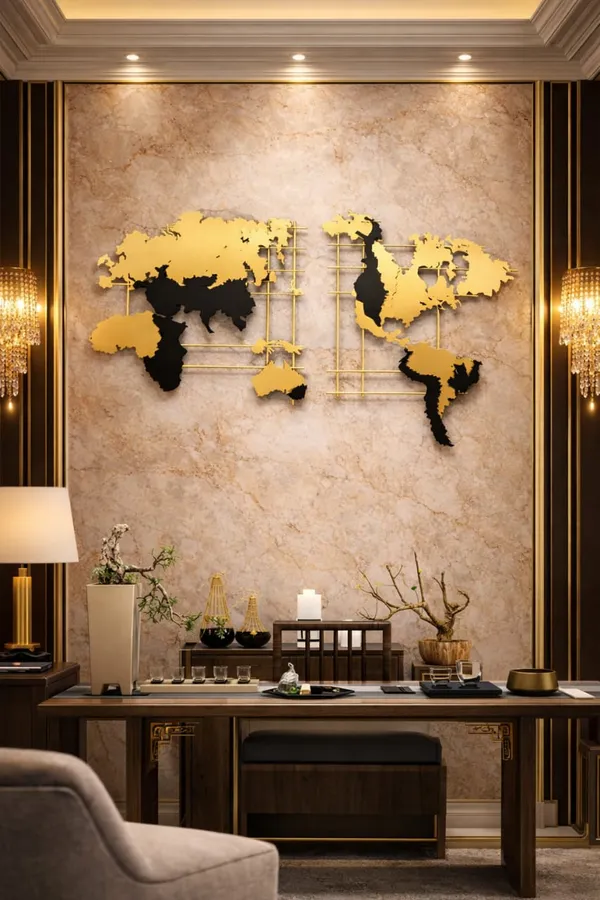 Modern_Gold_&_Black_World_Map_Metal_Wall_Art