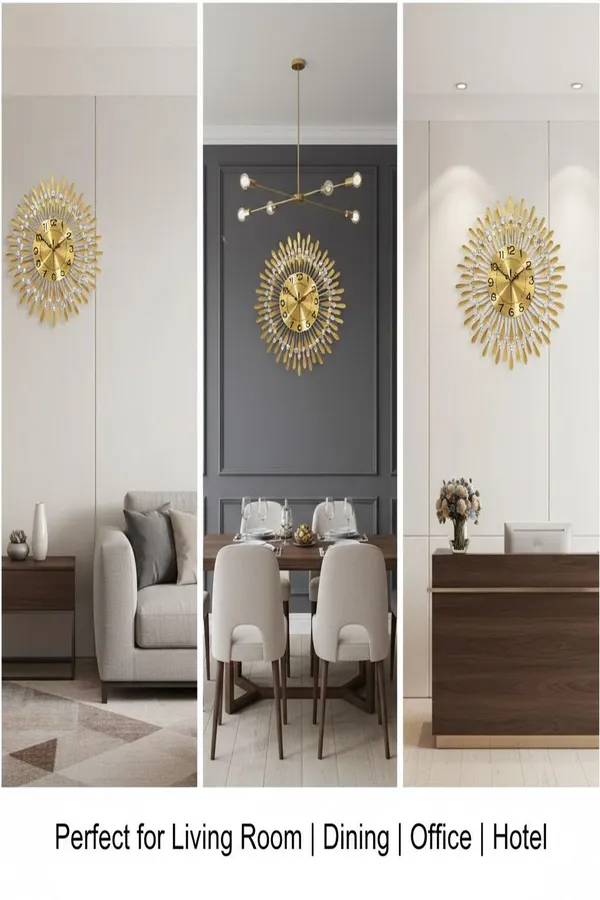 Gold_Sunburst_Crystal_Wall_Clock