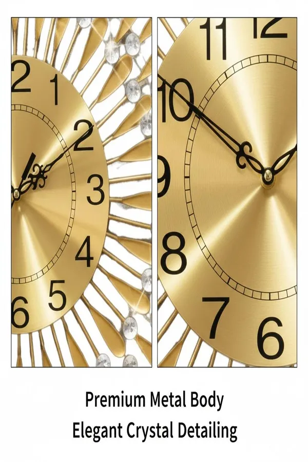 Gold_Sunburst_Crystal_Wall_Clock