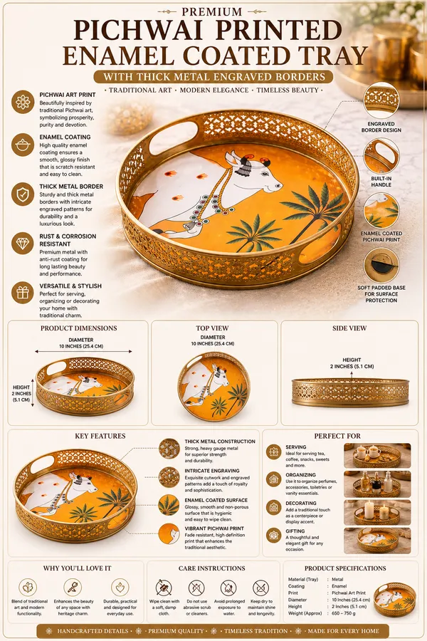 Pichwai_Enamel_Serving_Tray