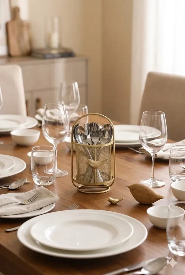 Gold_Finish_Metal_Cutlery_Holder_With_Handle