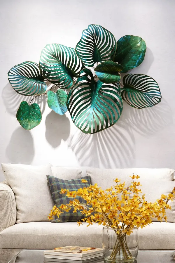 Green_Tropical_Leaf_Metal_Wall_Art