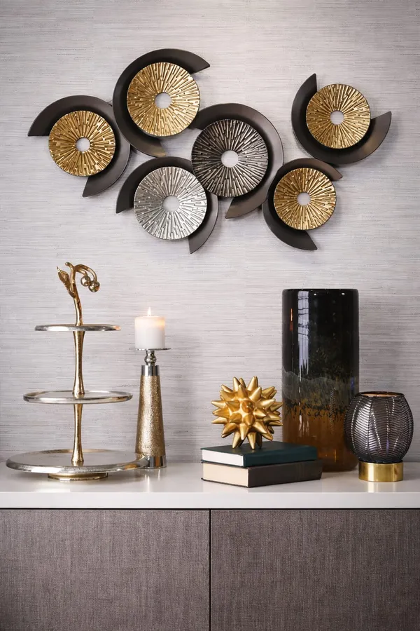 Black,_Gold_&_Silver_Abstract_Metal_Wall_Art