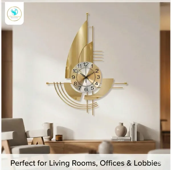 Modern_Gold_Vertical_Metal_Wall_Clock