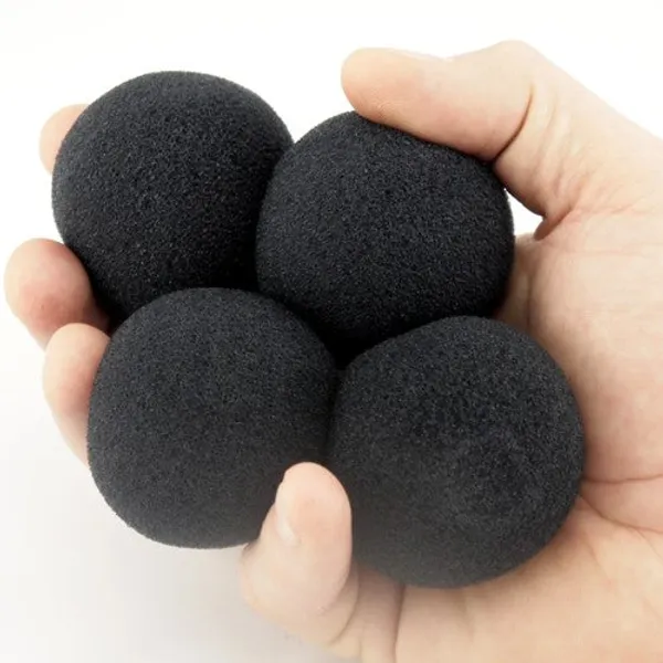 Set_Of_4_Super_Soft_Classical_(4.5Cm)_Sponge_Balls_Black