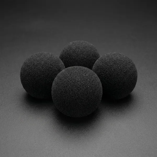 Set_Of_4_Super_Soft_Classical_(4.5Cm)_Sponge_Balls_Black