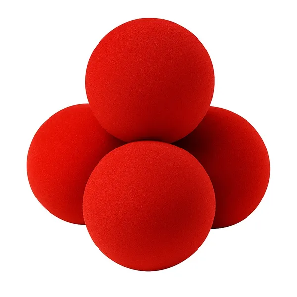 Set_Of_4_Super_Soft_Classical_(4.5Cm)_Sponge_Balls_Red