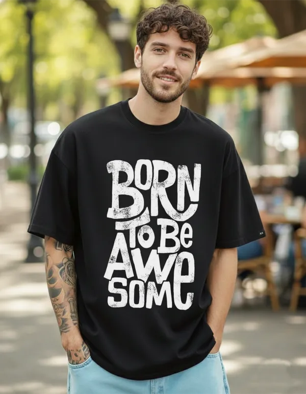 Black_Born_To_Be_Awesome_Cotton_Oversized_T-Shirt_For_Men