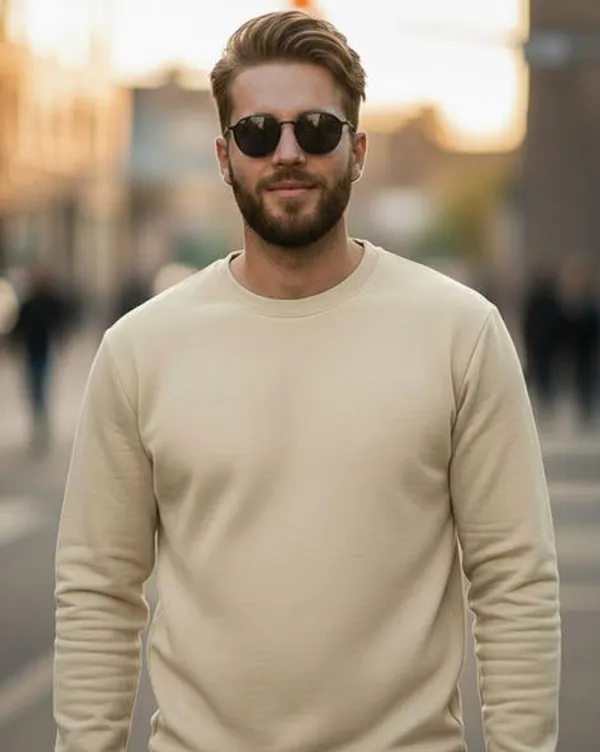 Off_White_Full_Sleeve_Fleece_Sweatshirt_For_Men