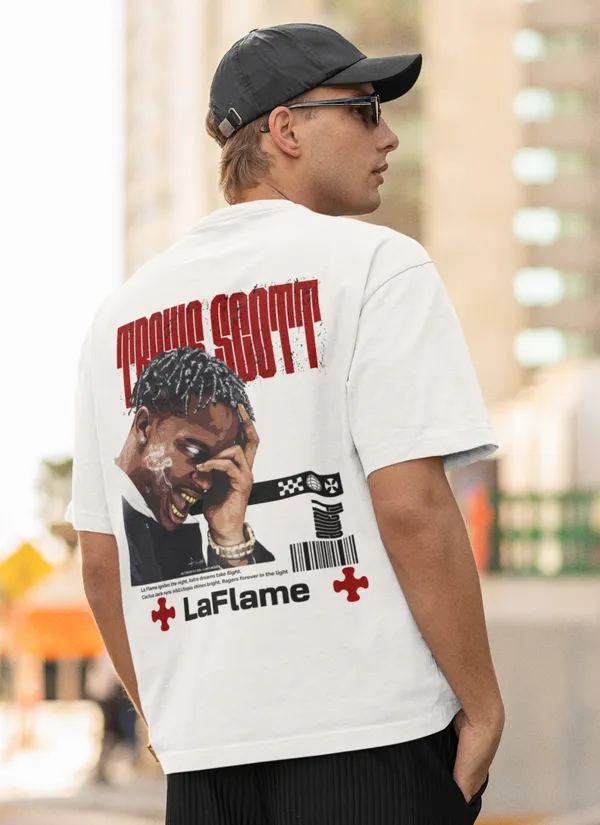 White oversized hip-hop aesthetic t-shirt