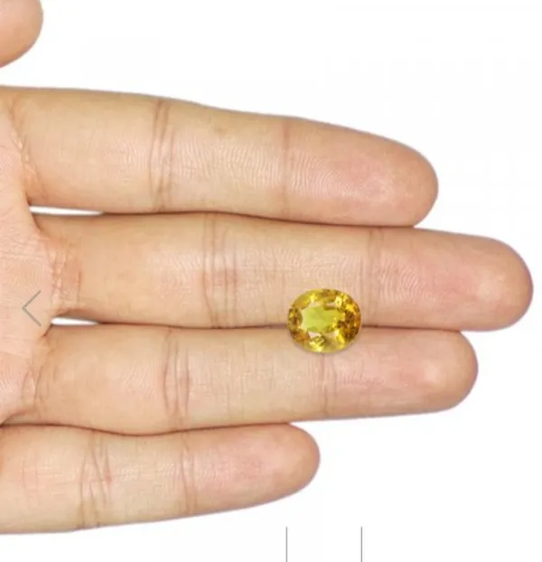 Sj_Gems__6.90_cts_ratti_yellow_sapphire_(pukraj)__Rashi_Ratna_Original_and_Certified_Lab_Precious_Gemstone_Unheated_and_Untreated_Gems_for_Astrological_Purpose