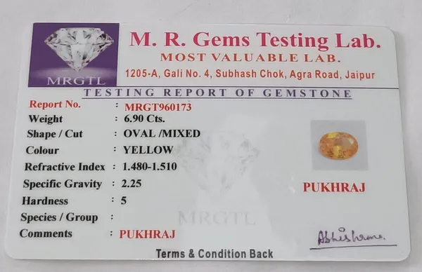 Sj_Gems__6.90_cts_ratti_yellow_sapphire_(pukraj)__Rashi_Ratna_Original_and_Certified_Lab_Precious_Gemstone_Unheated_and_Untreated_Gems_for_Astrological_Purpose