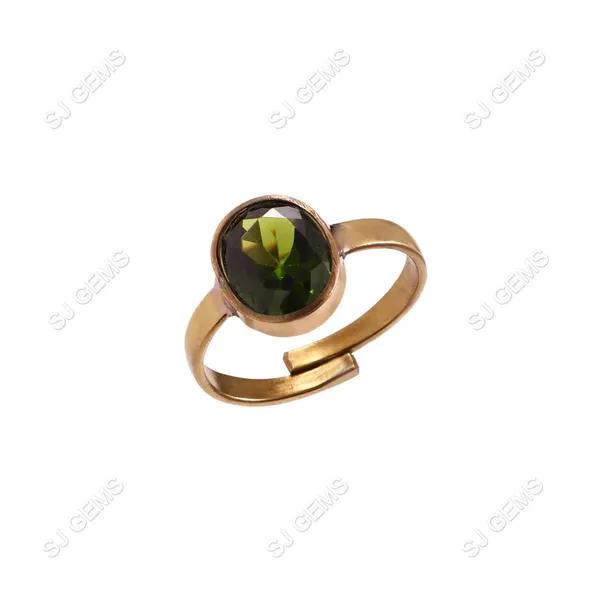 Sj_Gems__paridot_emrald__Panchdhatu_Ring_|_Lab_certified|_Adjustable_unisex_Ring