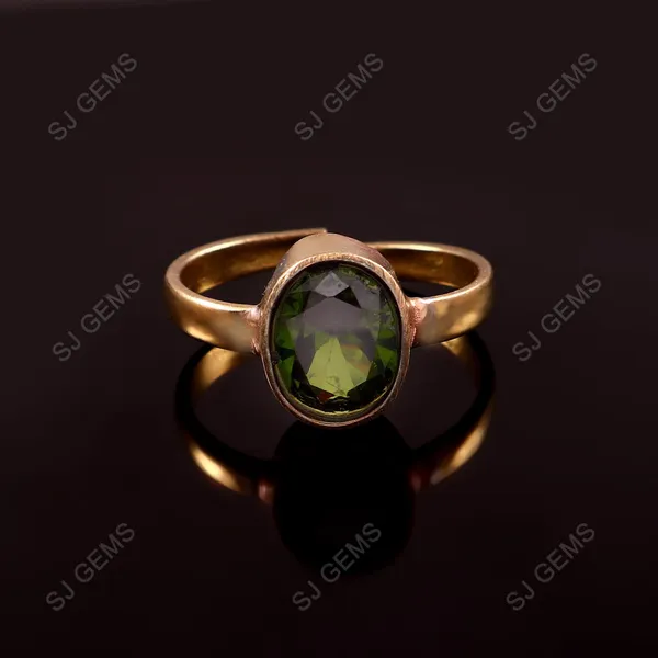 Sj_Gems__paridot_emrald__Panchdhatu_Ring_|_Lab_certified|_Adjustable_unisex_Ring