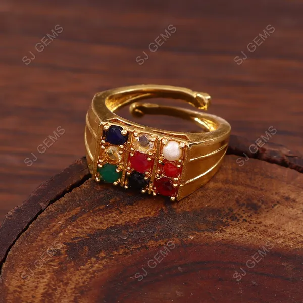 Natural_9_navratan_Gemstone_&_Panchdhatu_Ring_For_Unisex