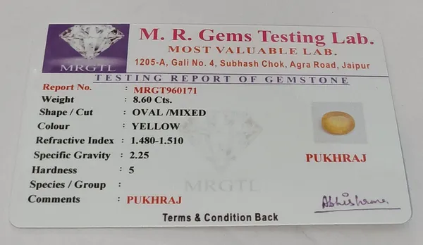 Sj_Gems__8.60_cts_ratti_yellow_sapphire_(pukraj)__Rashi_Ratna_Original_and_Certified_Lab_Precious_Gemstone_Unheated_and_Untreated_Gems_for_Astrological_Purpose