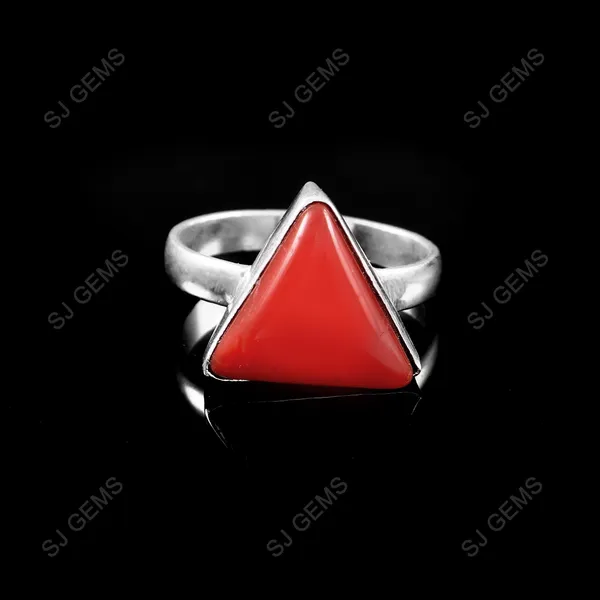 Sj_Gems__natural_coral_munga__Panchdhatu_Ring_|_Lab_certified|_Adjustable_unisex_Ring