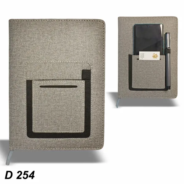 Grey_Premium_Canvas_Notebook_Organizer_With_Pen_Holder