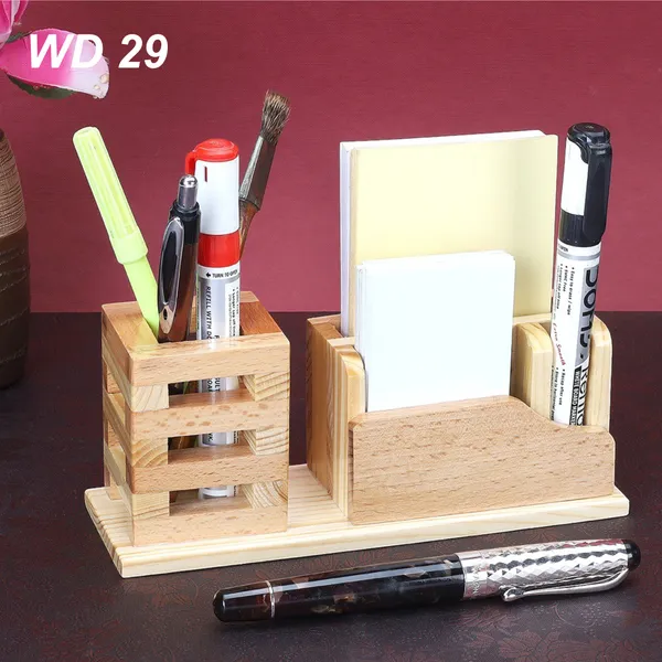 Wooden_Finish_Wooden_Desktop_Organizer_With_Multiple_Compartments_For_Stationery_And_Office_Supplies