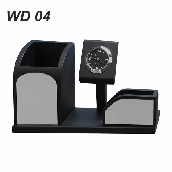 Black_Multi_Functional_Desk_Organizer_With_Clock_3_In_1_Office_Accessory_Set