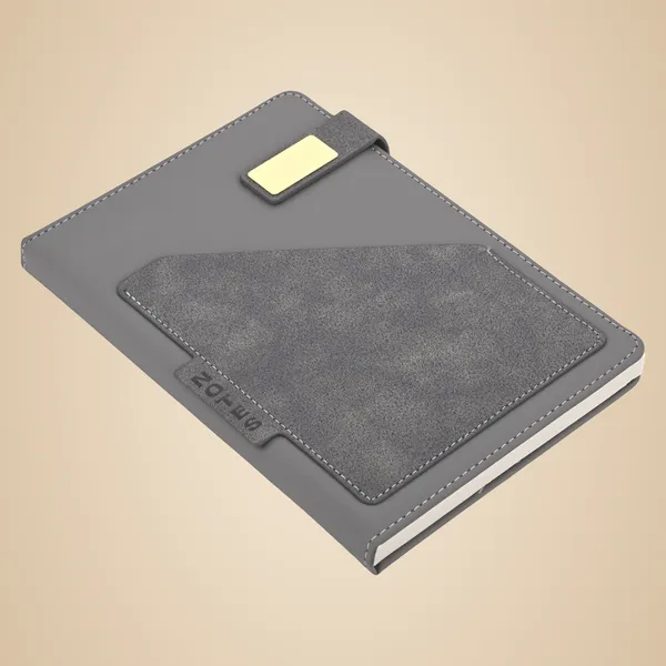 Grey_Premium_Gray_Hardcover_Diary_With_Front_Pocket_Organizer_And_Metal_Clasp