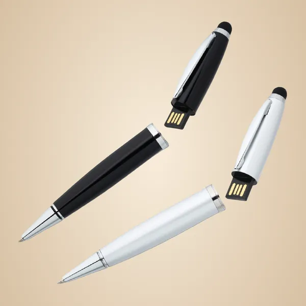 Black_And_White_2_In_1_Usb_Pen_Drive_With_Stylus_Tip