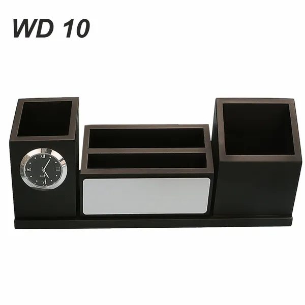 Brown_Multi_Compartment_Wooden_Desk_Organizer_With_Clock