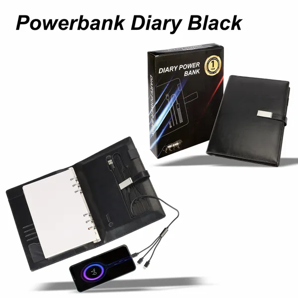 Black_Powerbank_Diary_Portable_Charger_With_Diary_Organizer
