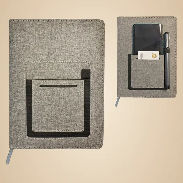 Grey_Premium_Canvas_Notebook_Organizer_With_Pen_Holder
