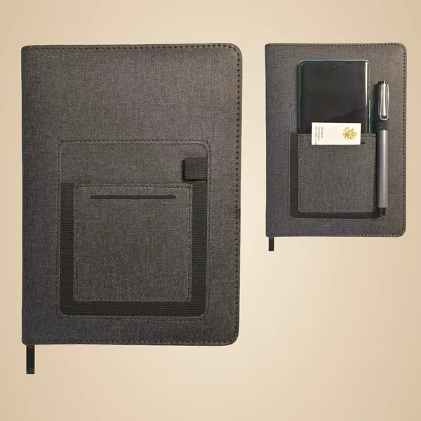 Grey_Premium_Canvas_Notebook_With_Elastic_Closure,_Pen_Holder_And_Business_Card_Pocket