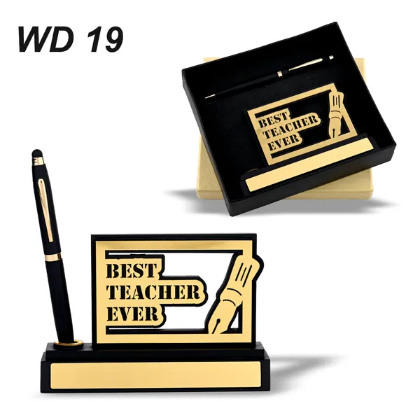 Gold_And_Brown_Best_Teacher_Ever_Desk_Trophy_With_Pen_Holder_Award_Plaque
