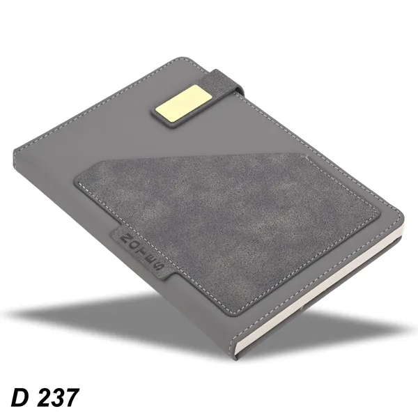 Grey_Premium_Gray_Hardcover_Diary_With_Front_Pocket_Organizer_And_Metal_Clasp