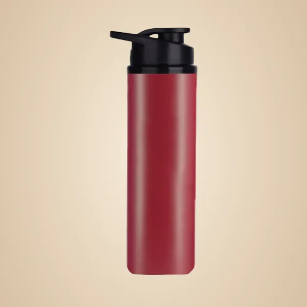Maroon_Metallic_Sports_Water_Bottle_With_Flip_Top_Spout_Stainless_Steel_Insulated_Gym_Bottle
