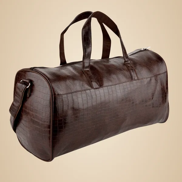 Brown_Premium_Embossed_Leather_Duffle_Bag