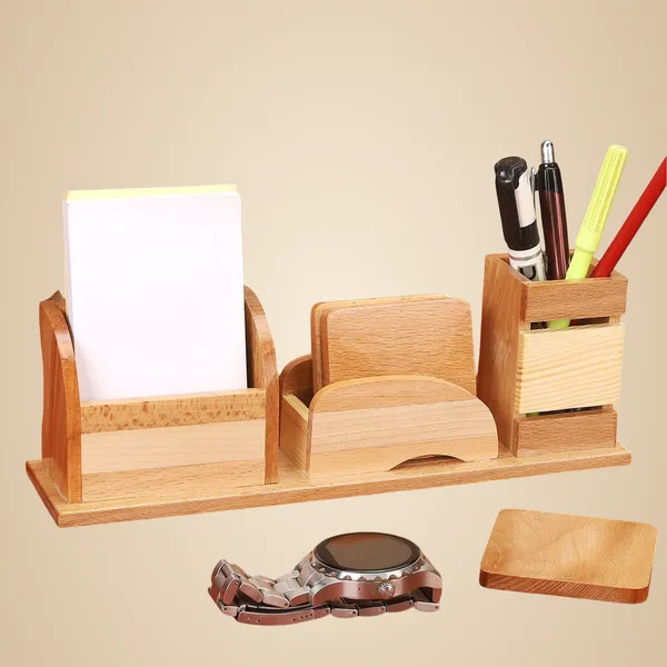 Wooden_Finish_Wooden_Desktop_Organizer_With_Multi_Compartment_Storage