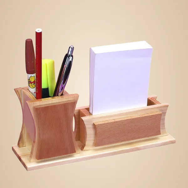 Brown_Wooden_Desktop_Organizer_With_Pen_Holder_And_Card_Stand