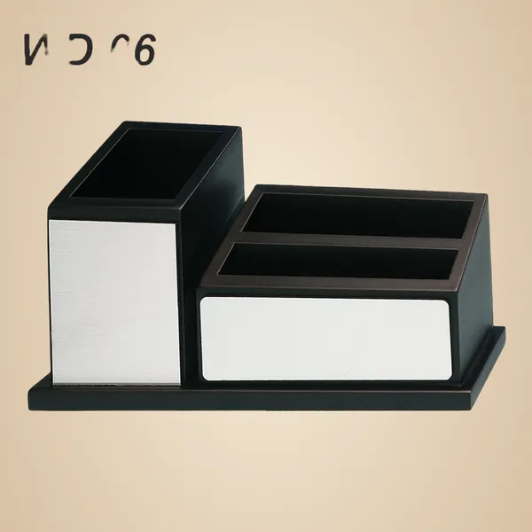 White_And_Black_Wooden_Desk_Organizer_With_Memo_Holder_Multi_Compartment_Office_Stationery_Stand